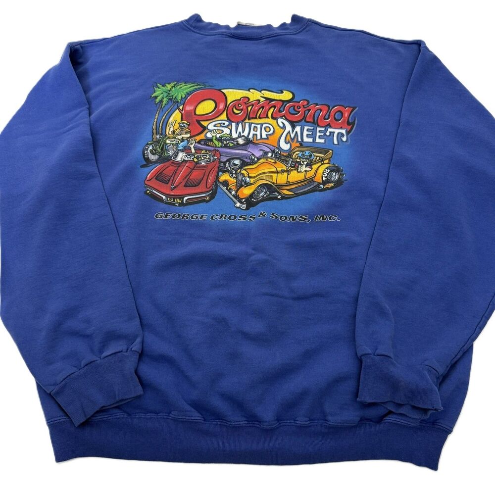 Vintage Pomona Swap Meet Crew Sweater – George Cross & Sons  Men's Size L Rare - Picture 2 of 8